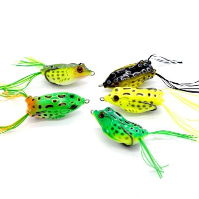 China Sf001 Top Right Outdoor Fishing Activity Frog Lures Topwater Snakehead Bass Lures Soft Plastic Frog for sale