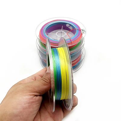 China X12 150m 12 strand high tensile pe top right hand colorful 100% braided fishing lines for sale