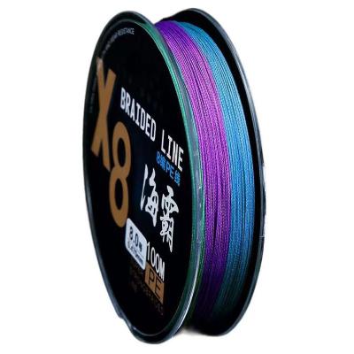 China X8 Top Straight High Strength 150m 8 Braided Line Multiflamment Strong Fishing Strands 150m Pe Line for sale