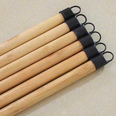 China Guangxi Home Factory Whole Sale Varnished Wooden Broom Stick Broom Handle With Plastic Hook for sale