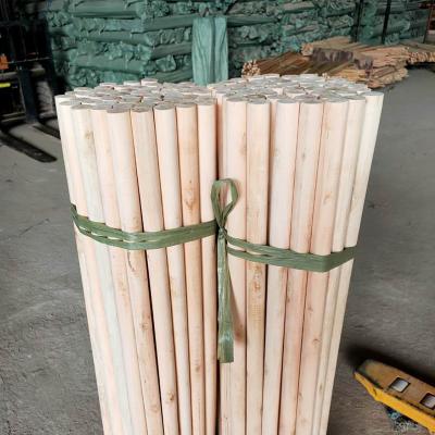 China Factory Best Price Chinese Broom Stick Broom Natural Single Wooden Handle Home Cleaning Tools for sale