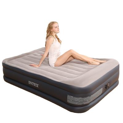 China INTEX 64136 Deluxe Dura-Beam Foldable Air Mattress Queen Inflatable Pillow Rest Foldable Air Mattress for sale