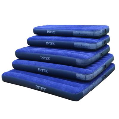 China Christmas Foldable Sales 10% Off Relax PVC Inflatable Headboard Flocking Air Bed for sale