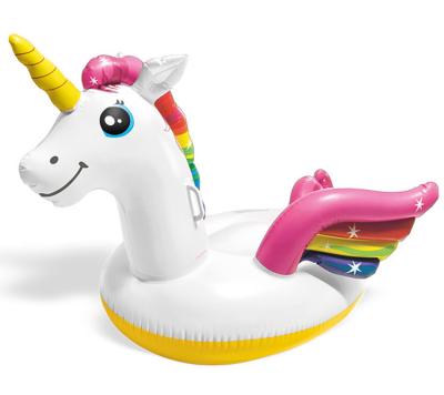 China Inflatable Float Pool Toys INTEX Hot Selling 57561 Inflatable Unicorn Ride-On Beach Toy PVC Pool Floats Good Quality for sale