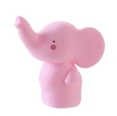 China New Creative Modern Creative Night Light Toy Vinyl Lovely Pink Elephant Night Light Baby Decorations Gift for Baby Children Kids for sale