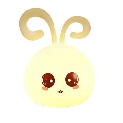 China Lovely Rabbit Lamp Cartoon Bedroom Small LED Night Light Kids Christmas Gift Touch Control Near Deco Baby LED Night Light for sale