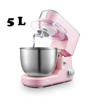 China 1000W 5L Hotel Home Food Processor Mixer Stand Food Mixer Dough Mixer Cake Bread Kneading Machine for sale