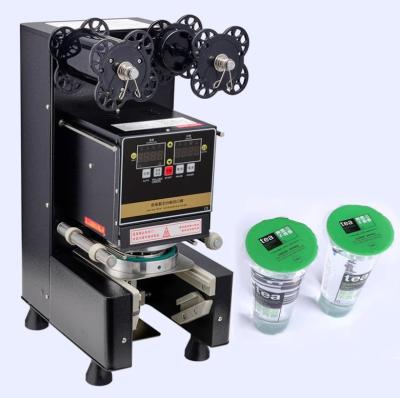 China 110/220V Automatic Commercial Beverage Film Sealing Machine Automatic Food Tea Milk Paper Cup Sealer Plastic Sealing Machine for sale