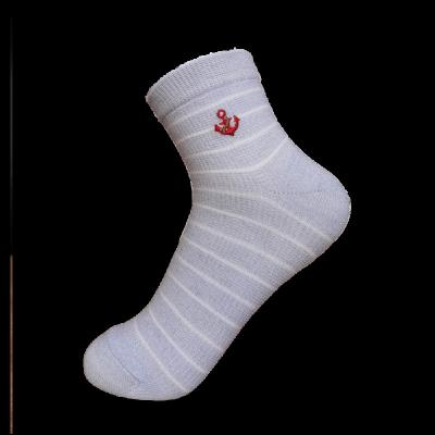 China Embroidered Anti-foul Striped Socks Women's Bamboo Sleep Socks Sock Custom for sale