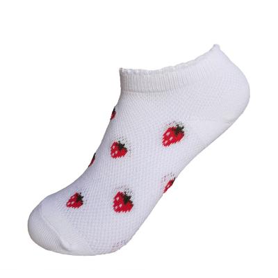 China Antibacterial Essential Unisex Cotton Fruit Jacquard Sock Cut Child Stocking Toddlers Socks Toddler Socks for sale