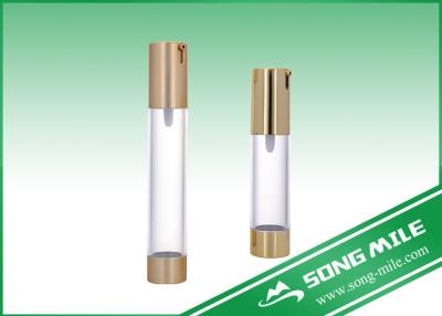 China Silver Gold Pump Airless Bottle Airless Bottle 50ml 30ml 15ml for sale