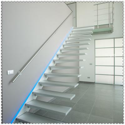 China modern hotel glass floating stairs/glass floating staircase/wooden floating staircase for sale