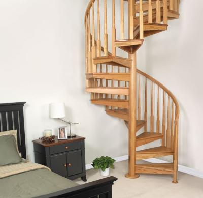 China Morden Solid Wood Sprial Stair Popular Top Grade Durable Circle Staircase for sale