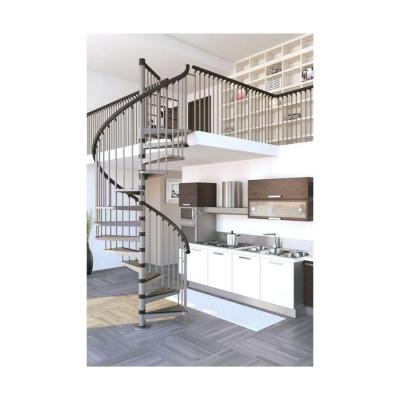 China Contemporary Spiral Staircase Attic Helical Stairs Modern Stairs Design Indoor With Railing For Villa for sale