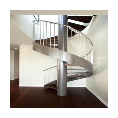 China Contemporary Most Popular Customized Wooden Spiral Staircase Stainless Steel Spiral Stairs for sale