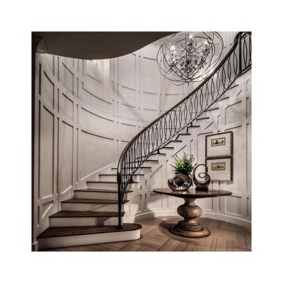 China Traditional; Moderate; Arts; Industrial; Fashion Luxury Villa Curved Staircase Outside Curved Staircase Easy Installed Curved Staircase for sale