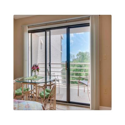 China Energy Saving Aluminum Slim Aluminum Double Glazed Sliding Patio Doors for sale