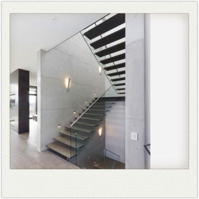 China Stainless Steel Modern Railing Interior Easy Installation Stairs Double Stinger Staircase For Curved Staircase for sale