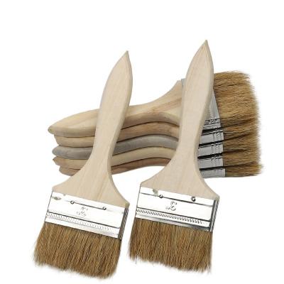 China Durable Household 1-4 Inch Pig Hair Brush Wool Brush Barbecue Brush for sale