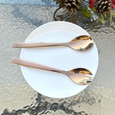 China Sustainable Stainless Steel Cutlery Set 2 Piece Gold Pvd Coated 9.7