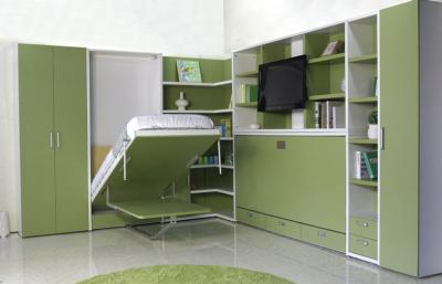 China Solos muebles modernos multifuncionales del dormitorio de la cama de la pared con la tabla Dinging en venta