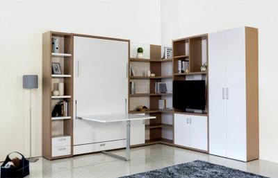 China E1 MDF het Houten Enige Verticale Moderne Meubilair van het Muurbed met Dinning-Lijst Te koop