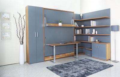 China MDF met Bed van de Melamine het Moderne Muur met Boekenrek en Lijst voor Huis en Hotel Te koop