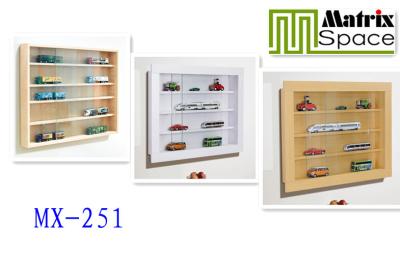 China White Wooden Wall Mounted Display Cabinet for home decoration for sale