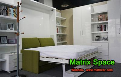 China Bedroom Furniture Vertical Modern Wall Beds Multifunction With High Gloss Finish for sale