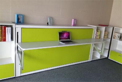 China Space Saving Foldaway  Horizontal Wall Bed Single Wall Bed with Computer Table for sale