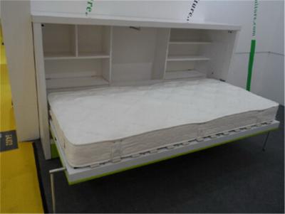 China Wooden Horizontal Wall Bed Space Saving Single Folding Bed Hotel Extra Bed for sale