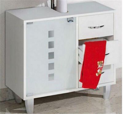 China Modern  Bathroom Sink Furniture Cabinets With Drawer And Glass Door for sale