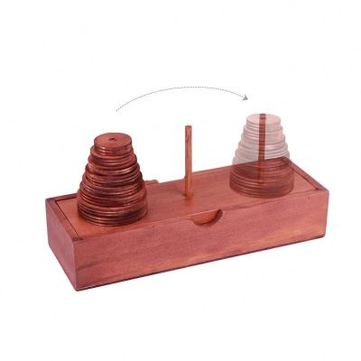 China Plywood Wooden Montessori Counting Toys Number Blocks wooden tower of hanoi games hanoi stacking toys for sale