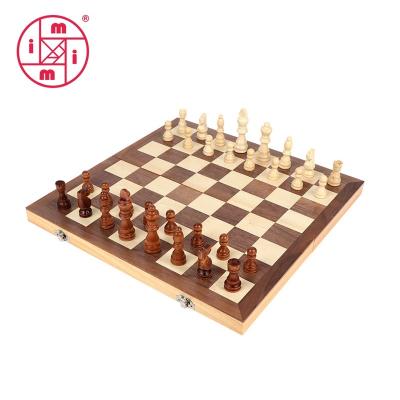 China 3+ Factory Direct Folding Board Chess Pieces Beech wood Maple Inlaid Classic 2 in 1 for sale