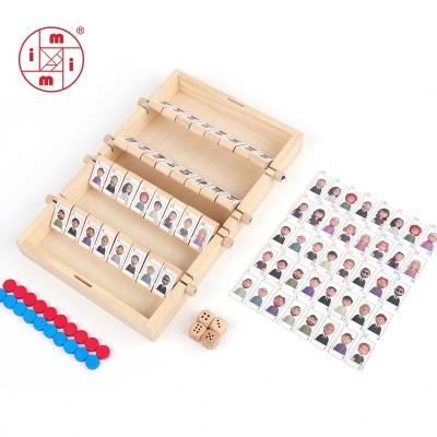 China Hardwood Wooden board game Guess who I am Shut the box and 3 in 1 checkers game set for kids and adults for sale