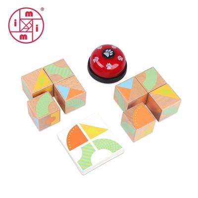 China Educational Toy Wooden Magic Cube Building Block Matching Expression Puzzle Montessori Educational Toy For Kids for sale