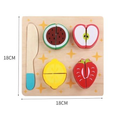 China Pretend Play Toy Set High Quality qualityeducational kids pretend play set simulation food toy wooden cutting fruits puzzle for sale