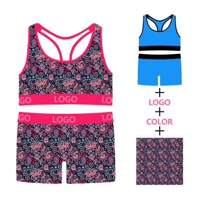 China OEM Logo Elastic Waistband Print Women's Breathable Custom Underwear 2 Piece Set Tank Top And Panties Plus Size Lingerie Set Custom Made for sale