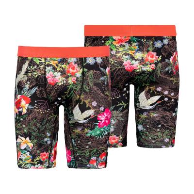 China Custom OEM Logo Men Compression Underwear Branded Canton Sign Antibacterial Boxers Loose Briefs With Logo Elastic Waistband Custom Boxershorts for sale