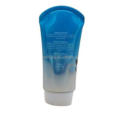 China Custom Yili 100ML 200ml Flip Top Cap Sunscreen Cream Skin Care Cosmetics Soft Tube Packaging for sale