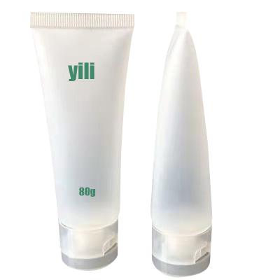 China Yili Cosmetic White Clear Refillable Empty Plastic Squeeze Soft Tubes 30ml 50ml 60ml 100ml For Body Lotion Cosmetic Packaging for sale