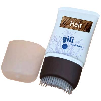 China Hair Care Dye Oil Gel Squeeze Cosmetic Packaging 100ml Permanent Hair Cream Color Tube With Brush Comb for sale