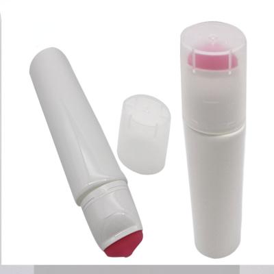 China Clear Plastic Oval Applicator Tube Cosmetic Packaging Customized Silicone Packaging Tube for sale