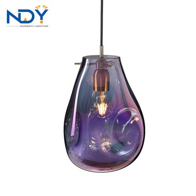 China Modern Indoor Kitchen Bar Decorative E27 Clear Glass Hanging Lamp Hotel Restaurant Nordic Modern Glass Pendant Light for sale