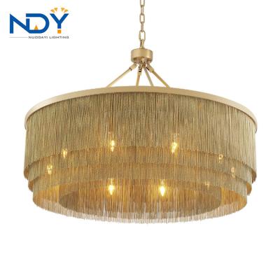 China Modern Simple Style Lighting Modern Industrial Gold Home Hallway Decoration Hanging Led Pendant Light Fixture for sale