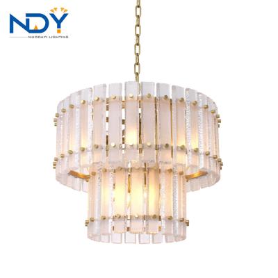 China Modern Nordic Modern Luxury Living Room Light Hotel Villa Round Ceiling Mounted Lighting Chandelier Pendant Lamp for sale