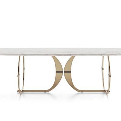 China Other Furniture Restaurant Nordic Dining Table With Marble Top Modern Luxury Marble Dining Table DTC009 for sale