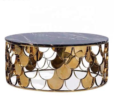 China Other High Durability Gilded Metal Tea Table Modern Gold High Coffee Table CF011 for sale