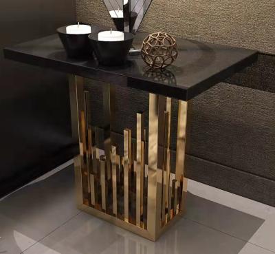 China Other Wholesale Price Good Finish Stainless Steel Table Corner Golden Side Table ST005 for sale