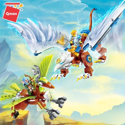 China Sky Series Eagle Flying Model Construction Toy Qman Lord Plastic Building Blocks Toy For Children for sale